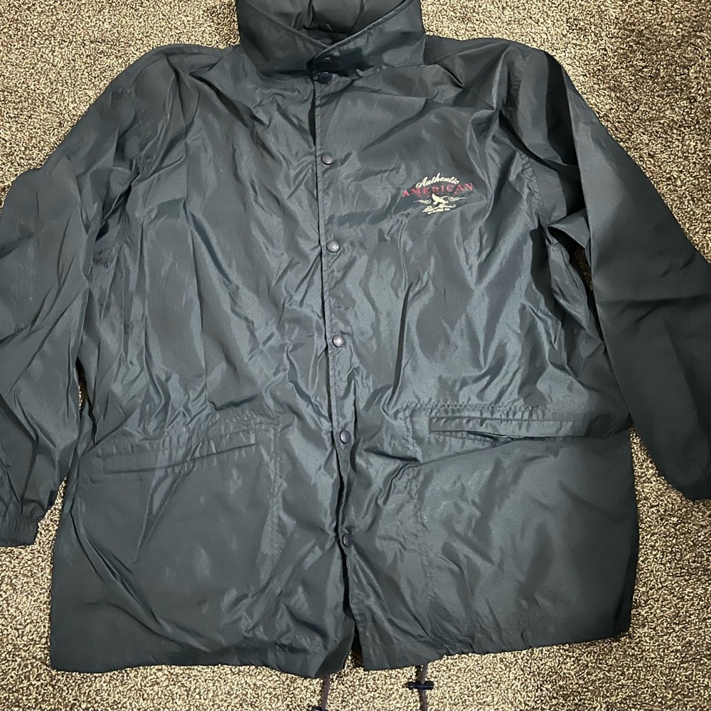 Eddie Bauer - Men’s Windbreaker Blue Button Jacket - Size Medium